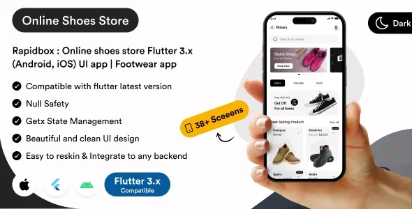 Rapidbox - Online shoes store Flutter app