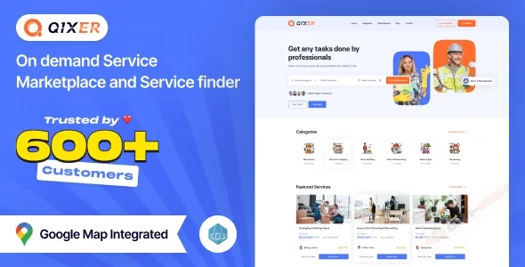 Qixer - Multi-Vendor On demand Handyman Service Marketplace and Service Finder