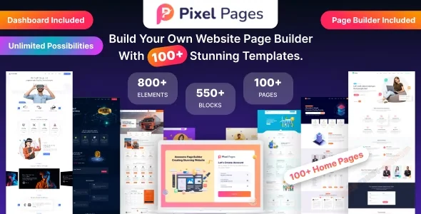 PixelPages - SAAS Application Website Builder for HTML Template